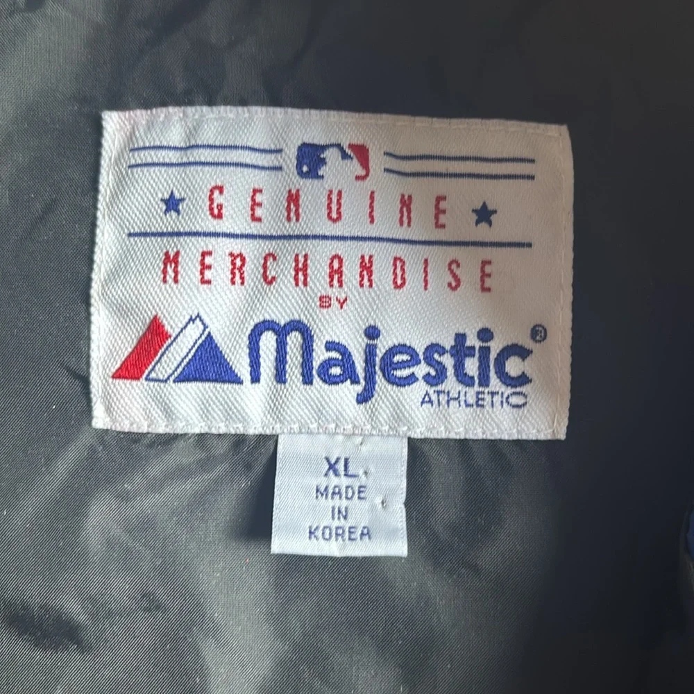 Black NY Mets Vintage Majestic Windbreaker Jacket - Picture 3 of 5